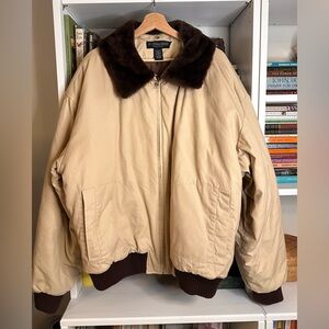 J. Peterman OG Canvas Bomber Jacket!  Like New! Sz XXL